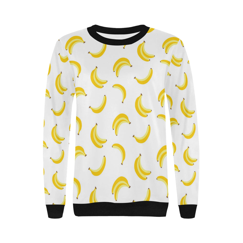 Banana pattern Women's Crew Neck Sweatshirt
