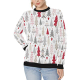 Cute Christmas tree pattern Women's Crew Neck Sweatshirt