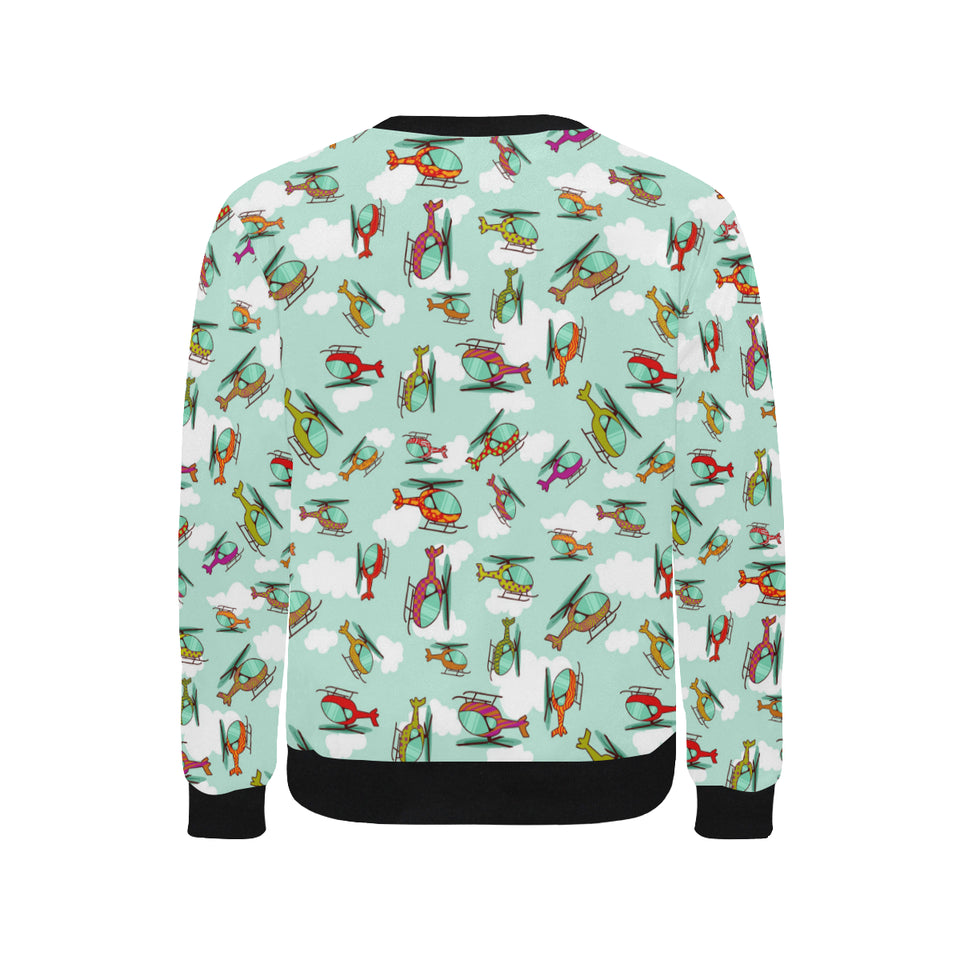 Helicopter design pattern Men's Crew Neck Sweatshirt