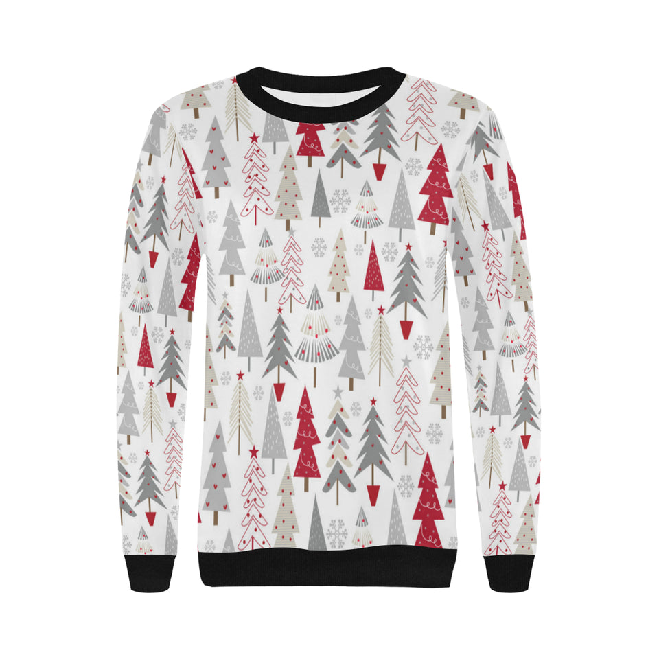 Cute Christmas tree pattern Women's Crew Neck Sweatshirt