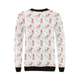 Chihuahua bone paw pattern Women's Crew Neck Sweatshirt
