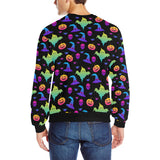 Colorful halloween background Men's Crew Neck Sweatshirt