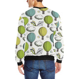 Hot Air Balloon Bird Cloud Pattern Men's Crew Neck Sweatshirt
