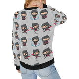 Cute ninja pattern Women's Crew Neck Sweatshirt