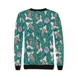 Koi Fish Carp Fish lotus pattern Women's Crew Neck Sweatshirt