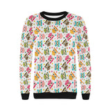 Color cute owl pattern Women's Crew Neck Sweatshirt