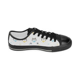 Cute Siberian Husky pattern Kids' Boys' Girls' Low Top Canvas Shoes Black