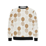 Gold Texture mushroom pattern Men's Crew Neck Sweatshirt