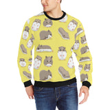 Cute Hamster pattern Men's Crew Neck Sweatshirt
