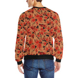 Fire flame pattern Men's Crew Neck Sweatshirt
