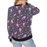 beautiful mermaid Fish jellyfish algae other marin Women's Crew Neck Sweatshirt