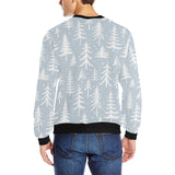 Christmas tree winter forest pattern Men's Crew Neck Sweatshirt