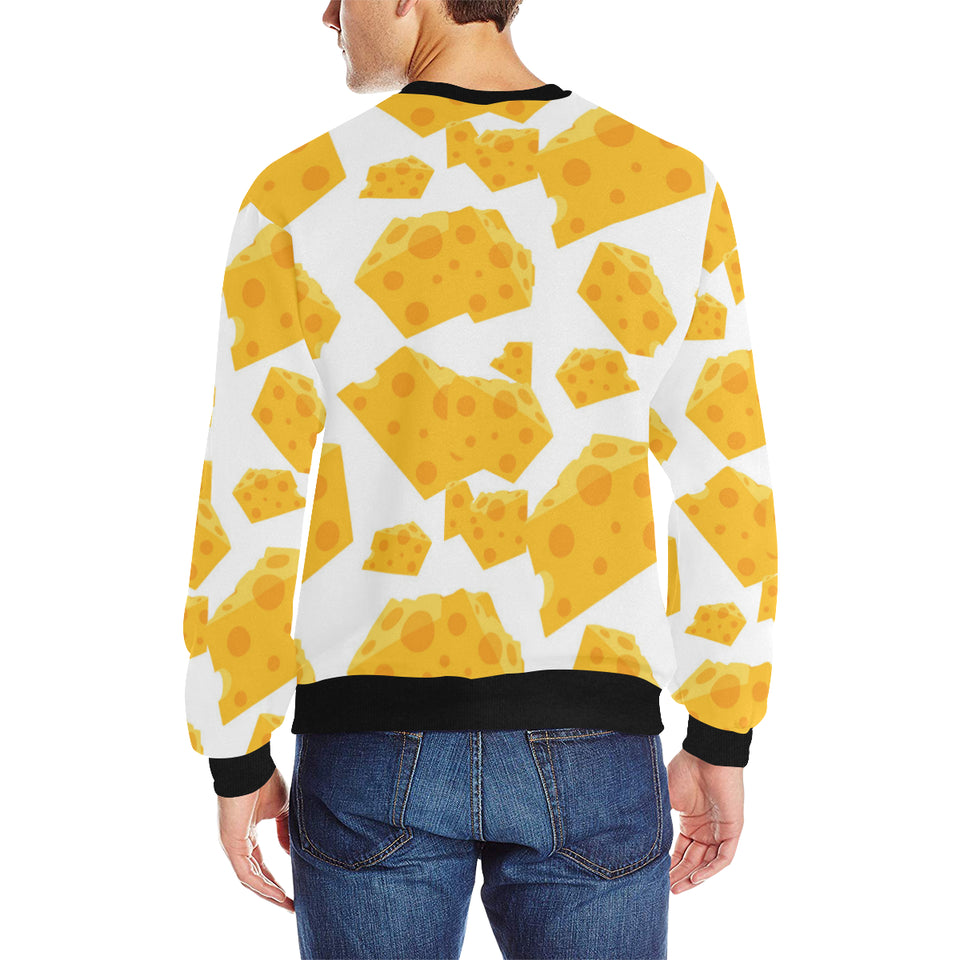 Cheese slice pattern Men's Crew Neck Sweatshirt