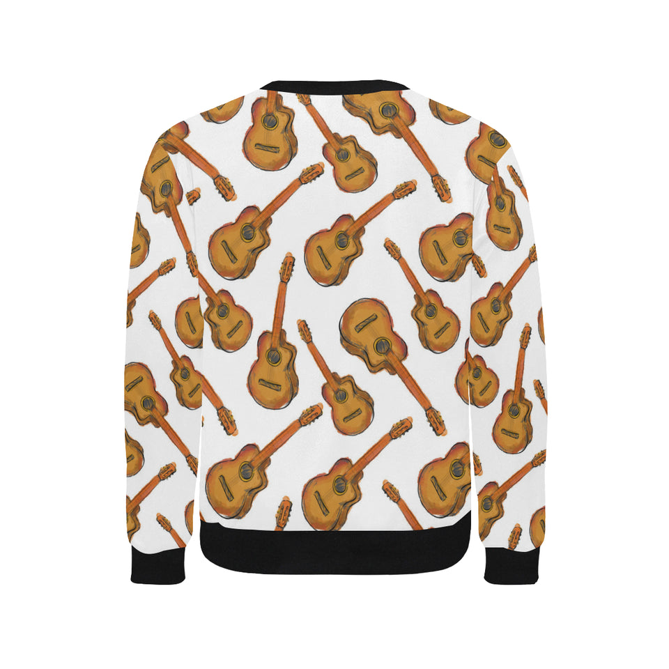 Paint Guitar Pattern Men's Crew Neck Sweatshirt