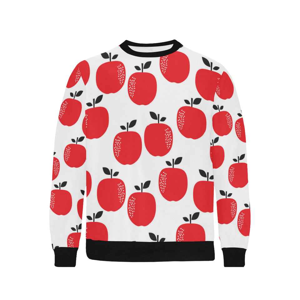 red apples white background Men's Crew Neck Sweatshirt