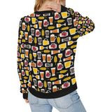 Beer type pattern Women's Crew Neck Sweatshirt