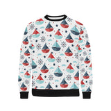 Cute color paper sailboat pattern Men's Crew Neck Sweatshirt