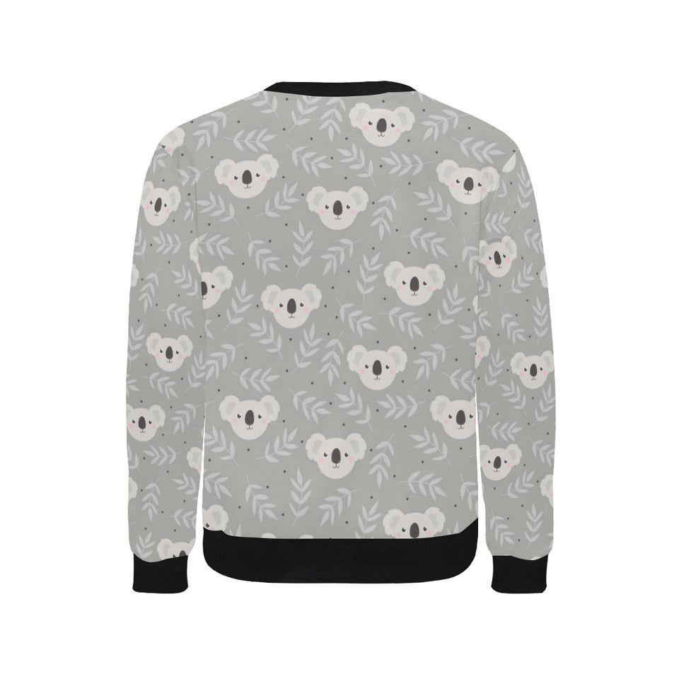 Cute koala leaves pattern Men's Crew Neck Sweatshirt