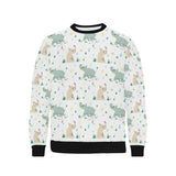 Cute Rhino pattern Men's Crew Neck Sweatshirt