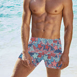 Hand drawn colorful starfish Men's Swimming Trunks