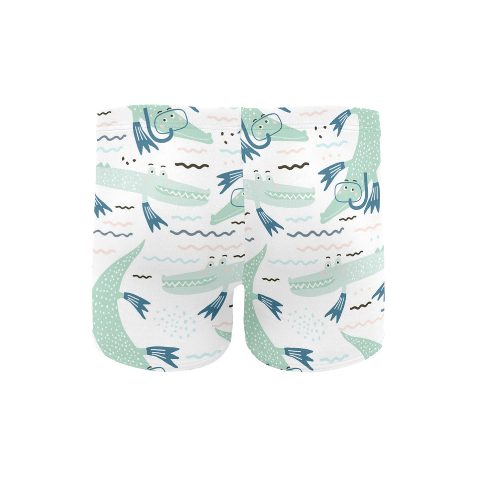 Crocodile diver pattern Men's Swimming Trunks