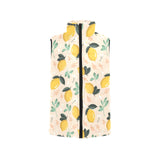 lemon flower leave pattern Men's Padded Vest