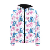 Hummingbird Pattern Print Design 02 Men's Padded Hooded Jacket