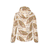 Corn Pattern Print Design 03 Women's Padded Hooded Jacket