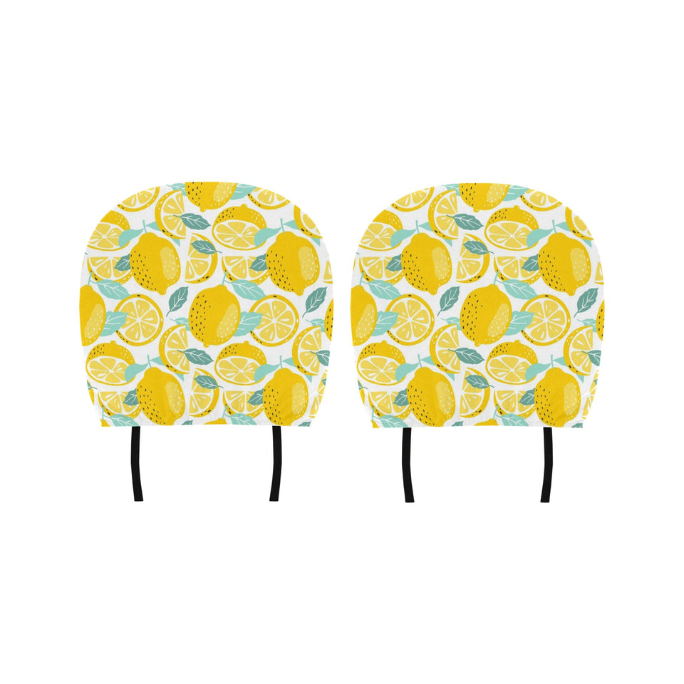 lemon design pattern Car Headrest Cover