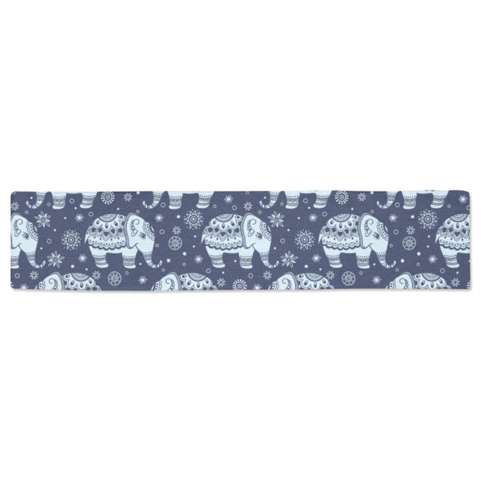 Elephant tribal design pattern Table Runner