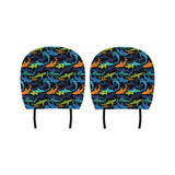Colorful shark Car Headrest Cover