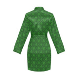 Casino Cards Suits Pattern Print Design 04 Women's Long Sleeve Belted Night Robe
