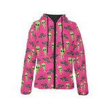 Alien Pattern Print Design 03 Women's Padded Hooded Jacket