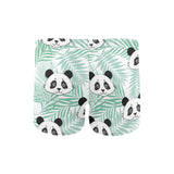 Panda pattern tropical leaves background Men's Swimming Trunks
