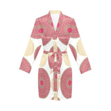 Circle indian pattern Women's Long Sleeve Belted Night Robe