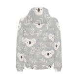 Cute koala leaves pattern Men's Padded Hooded Jacket