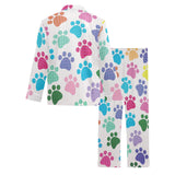 Dog Paws Pattern Print Design 01 Men's Long Pajama Set