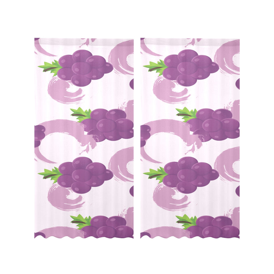 Cute Grape pattern Gauze Curtain