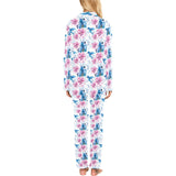 Hummingbird Pattern Print Design 02 Women's Long Pajama Set