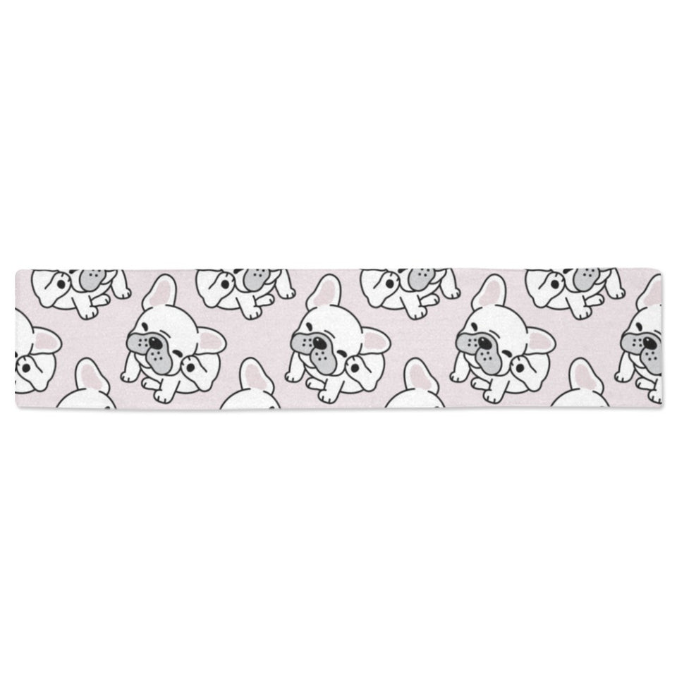 Cute french bulldog pattern Table Runner