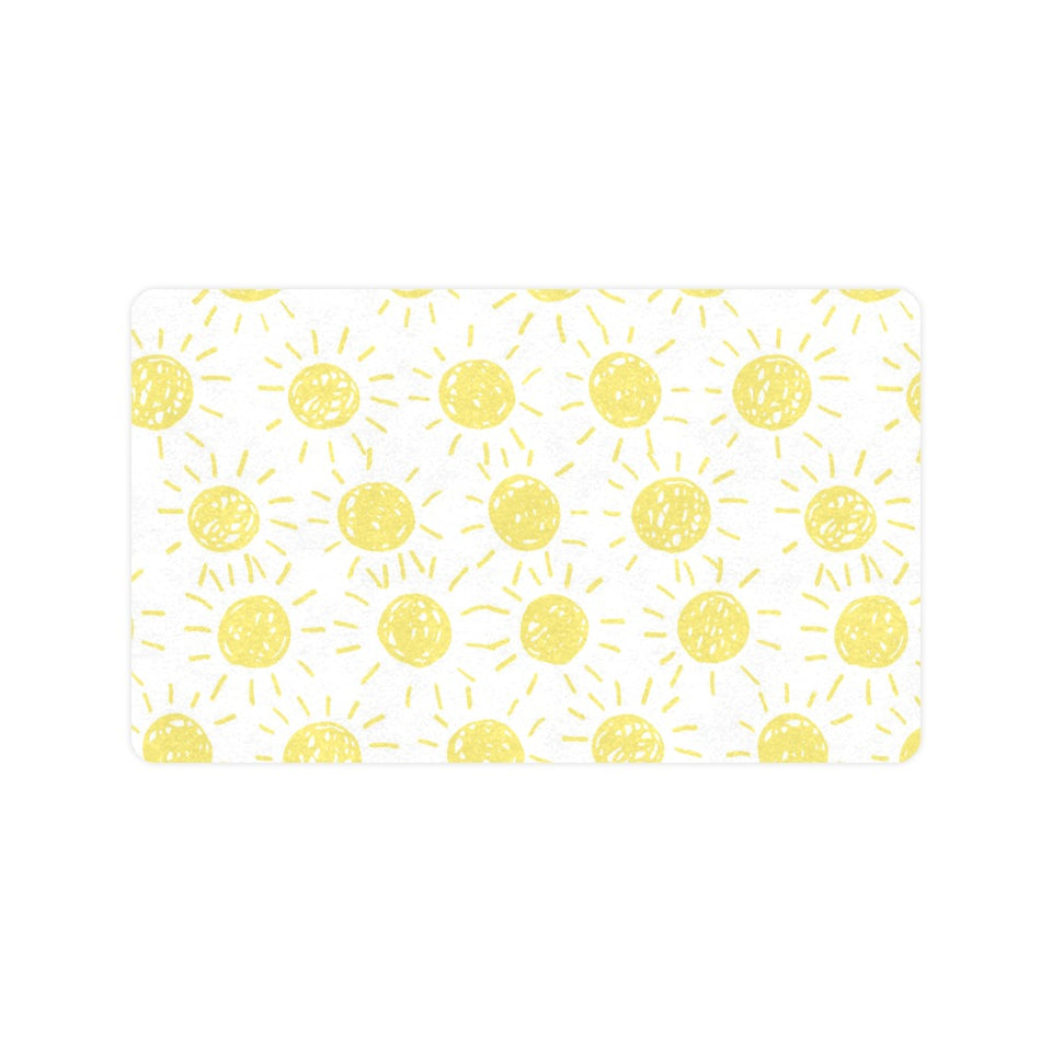 hand drawn sun pattern Doormat