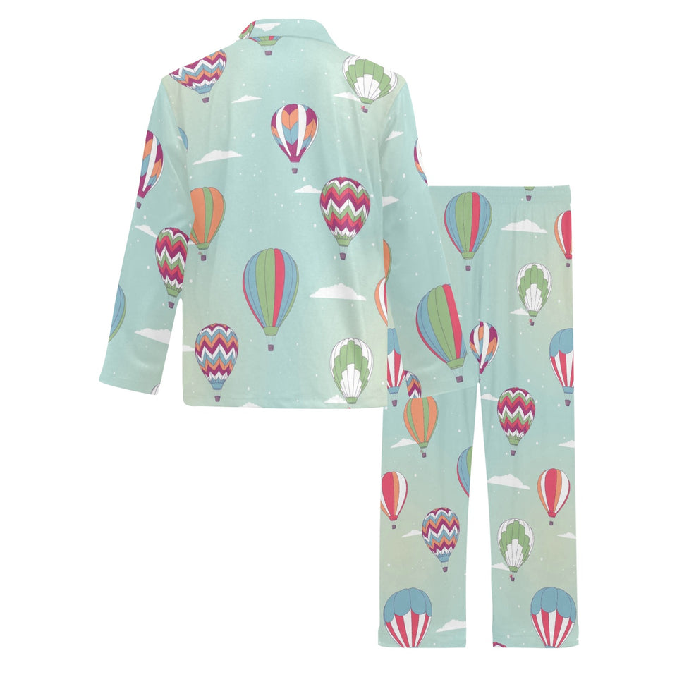 Hot Air Balloon design Pattern Men's Long Pajama Set