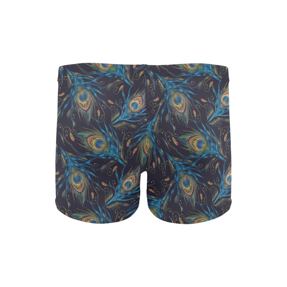 Beautiful peacock feather pattern Men's Swimming Trunks