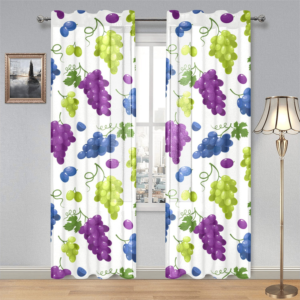Grape pattern Gauze Curtain