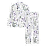 Hand painting Watercolor Lavender Men's Long Pajama Set