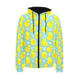 Duck Pattern Print Design 03 Men's Padded Hooded Jacket