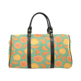 orange fruit pattern green background Travel Bag