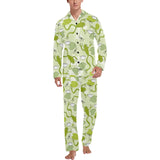Cute frog dragonfly pattern Men's Long Pajama Set