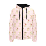 Golden Retriever Pattern Print Design 02 Men's Padded Hooded Jacket