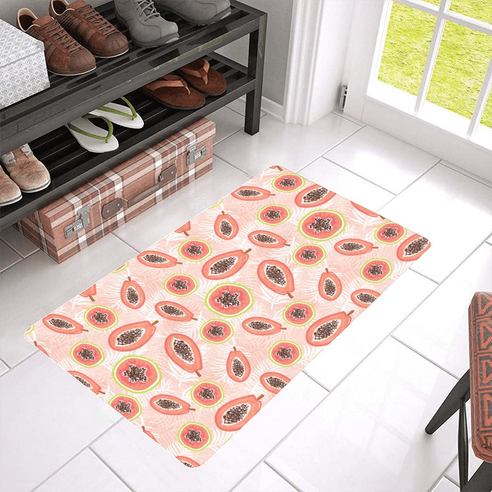 papaya leaves pattern Doormat